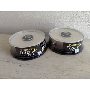 Comp USA DVD+R‎  Printable Recordable 25 Pack Spindle New 2 Pack